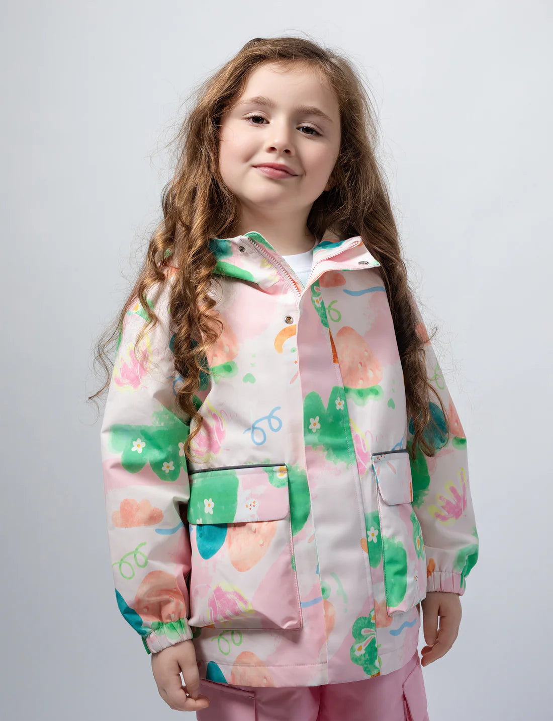 Walking Pi Little Stanley Rain Jacket - Bunny Flower