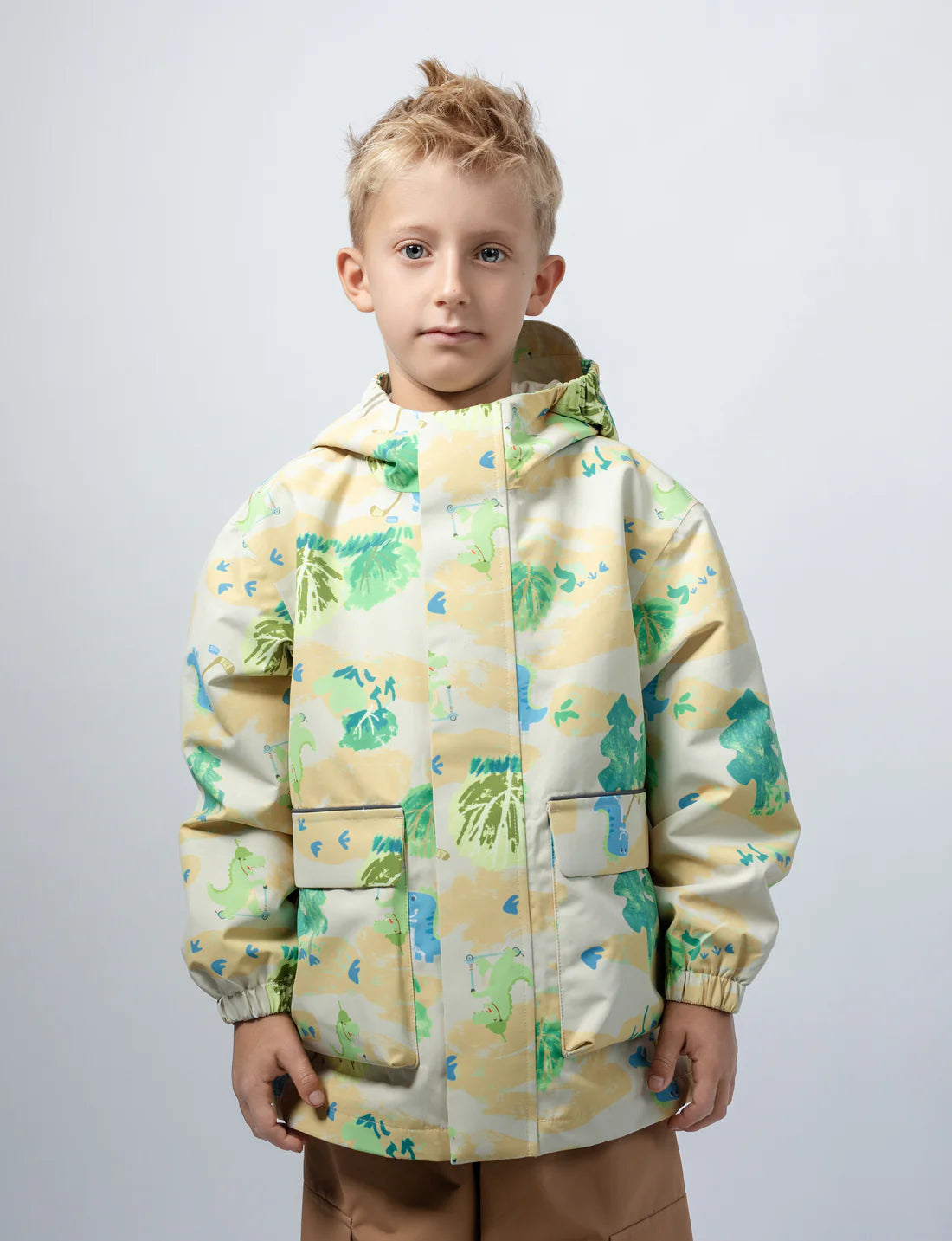 Walking Pi Little Stanley Rain Jacket - Dino Sand