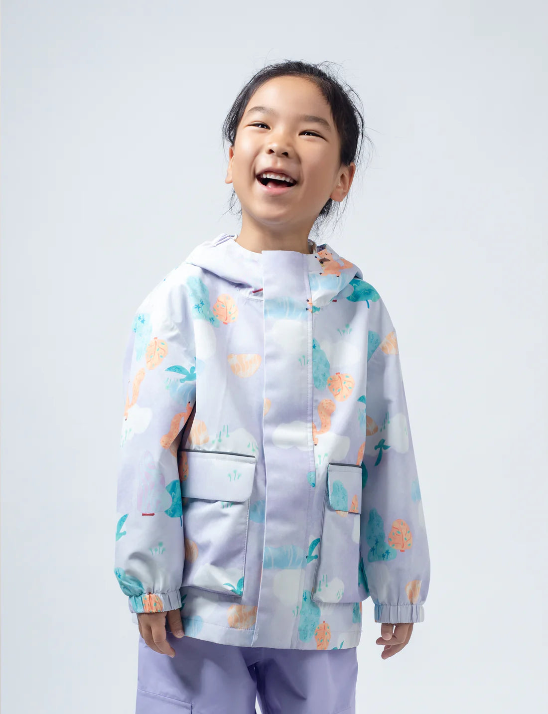 Walking Pi Little Stanley Rain Jacket - Purple Squirrel