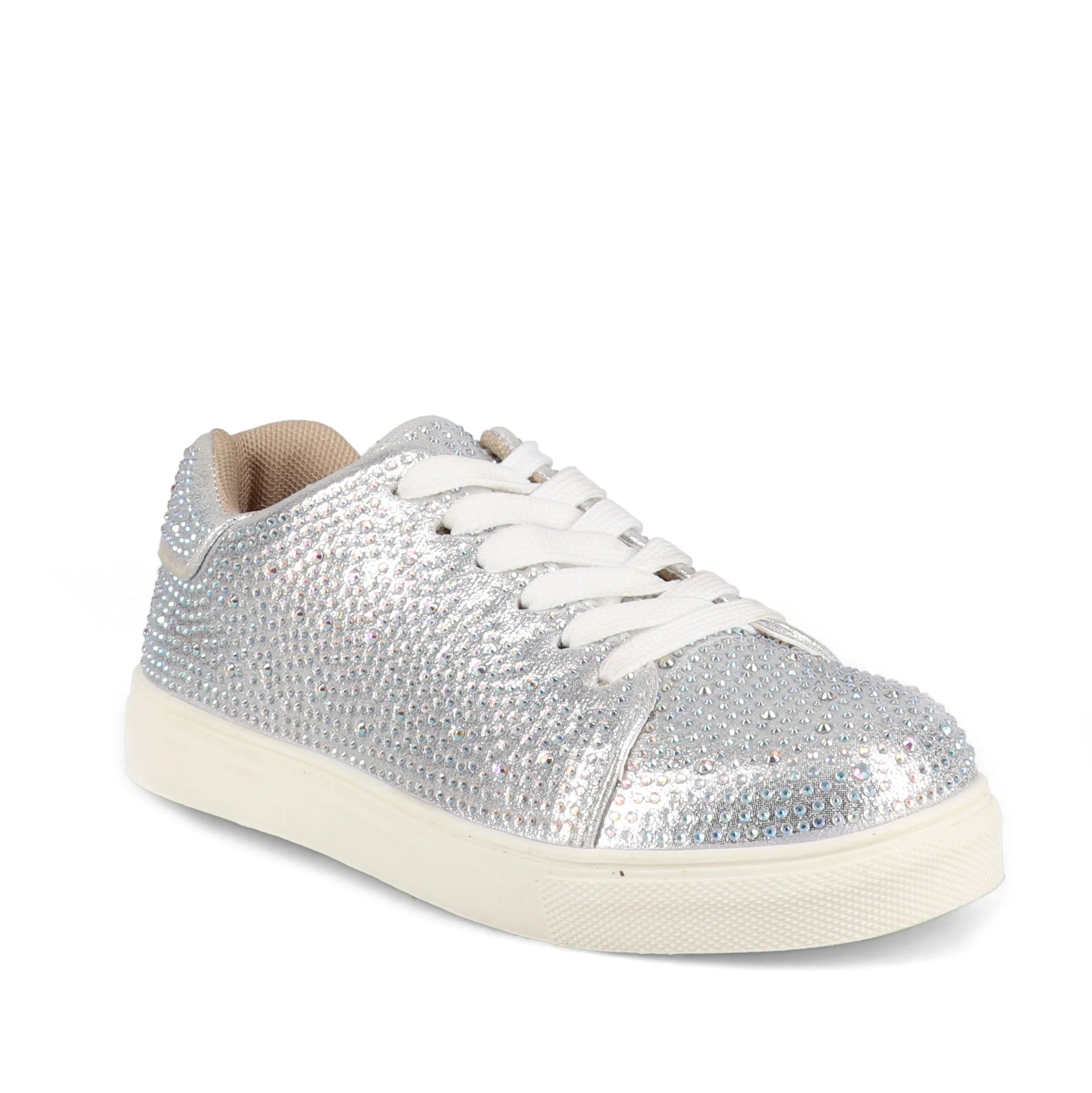 Bagley Mishka Audrey Girls' Glitzy Sneaker - Silver