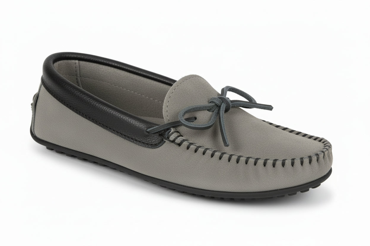 Laurentian Chief Suede Moccasin - Grey