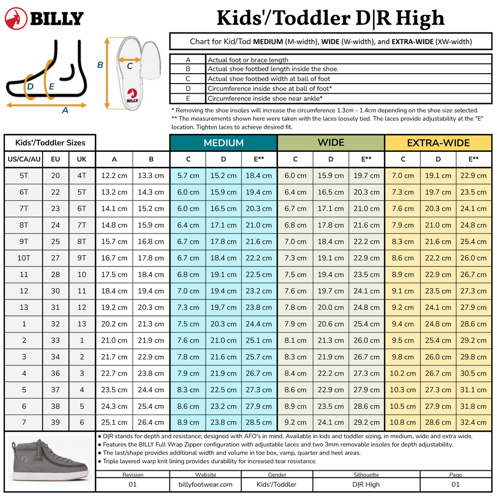 Silver Multi Glitter BILLY Classic D|R II High -Shoekid.ca