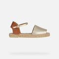 Women's Geox D Lampedusa B Platform Sandal – Gold/Cognac