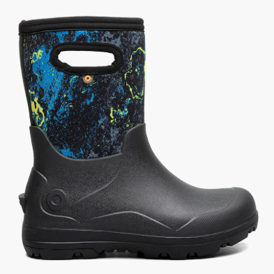 BOGS York SMLS ACMO – Black Multi Winter/Rain Boots