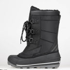 BILLY ICE Winter Boots for Kids - AFO Friendly, Black Insulated Boots for Cold Weather