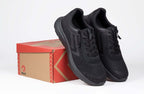 BILLY Men's Black Sport Inclusion Sneakers with orthopedic support, AFO-compatible, and easy-entry zipper displayed with box.