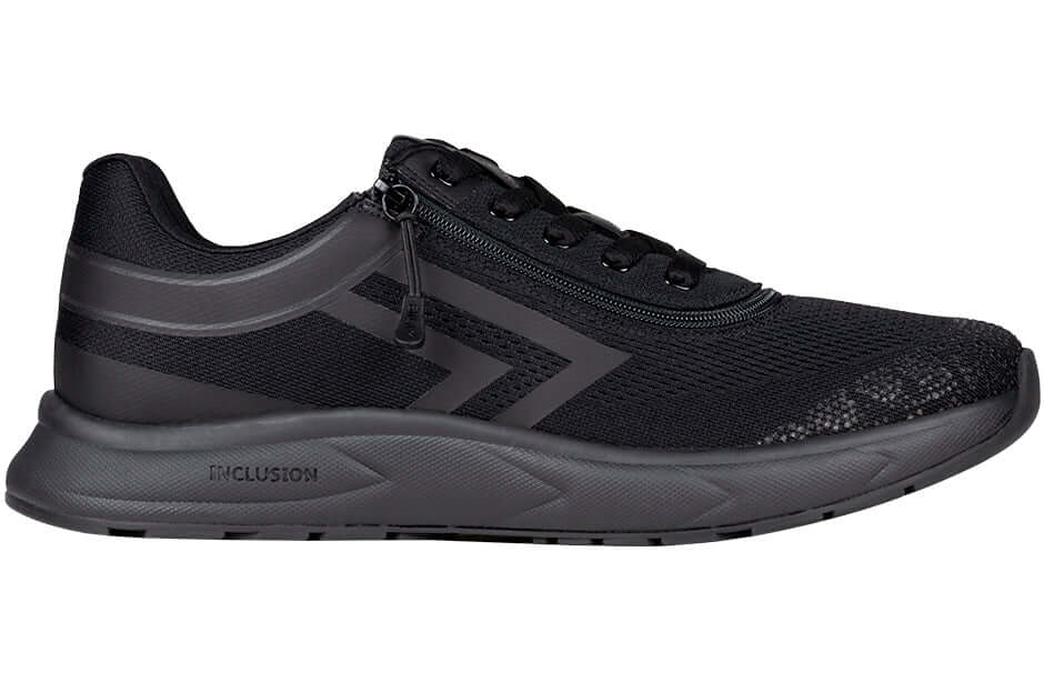 BILLY Men's Black Sport Inclusion Sneakers with orthopedic design, easy-entry zipper, and ankle support for AFOs & wide-width feet.