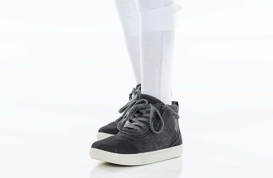 Black Acid Wash BILLY D|R II Short Wrap High Tops -Shoekid.ca