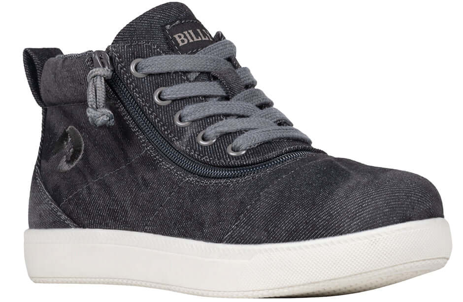 Black Acid Wash BILLY D|R II Short Wrap High Tops -Shoekid.ca