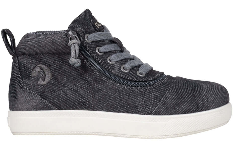 Black Acid Wash BILLY D|R II Short Wrap High Tops -Shoekid.ca