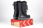 Black/Black BILLY Ice II Winter Boots on box - BILLY ICE Winter Boots for Kids, AFO Friendly, insulated for extreme cold temperatures.