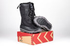 Black/Black BILLY Ice II Winter Boots on shoebox, ideal for AFO, kids