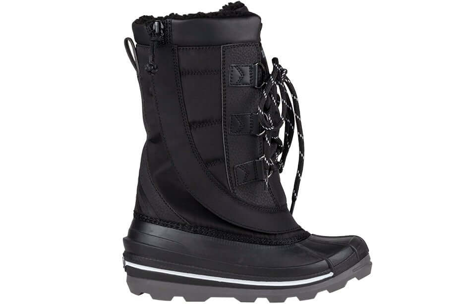 Black/Black BILLY Ice II Winter Boots for Kids - AFO Friendly, insulated for warmth, ideal for extreme cold weather, stylish design