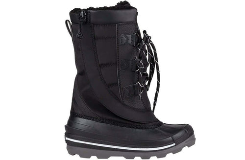 Black/Black BILLY Ice II Winter Boots for Kids - AFO Friendly, insulated for warmth, ideal for extreme cold weather, stylish design
