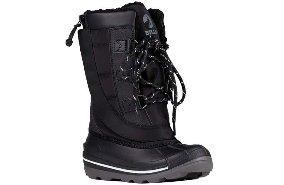 Black/Black BILLY Ice II Winter Boots for Kids - AFO Friendly, insulated for extreme cold, easy access design, durable and stylish.