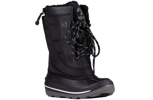 Black/Black BILLY Ice II Winter Boots for Kids - AFO Friendly, insulated for extreme cold, easy access design, durable and stylish.