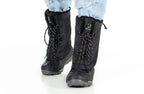 Black BILLY Ice Winter Boots for Kids, AFO Friendly, providing warmth and comfort for cold weather conditions.