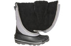 Black Grey BILLY Ice II Kids Winter Boots showcasing AFO friendly design and insulated interior for extreme cold protection.