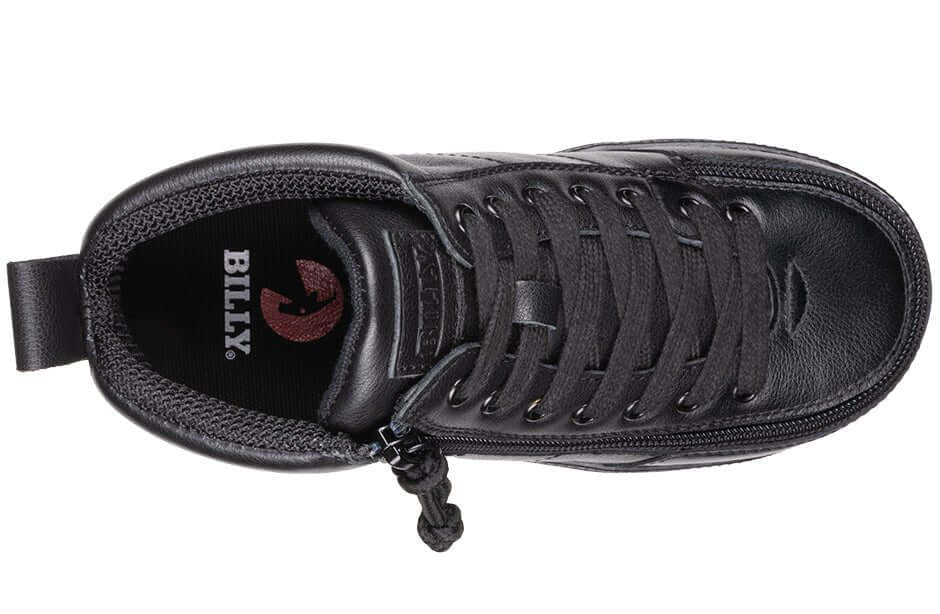 Black to the Floor Leather BILLY Classic D|R II High Tops -Shoekid.ca
