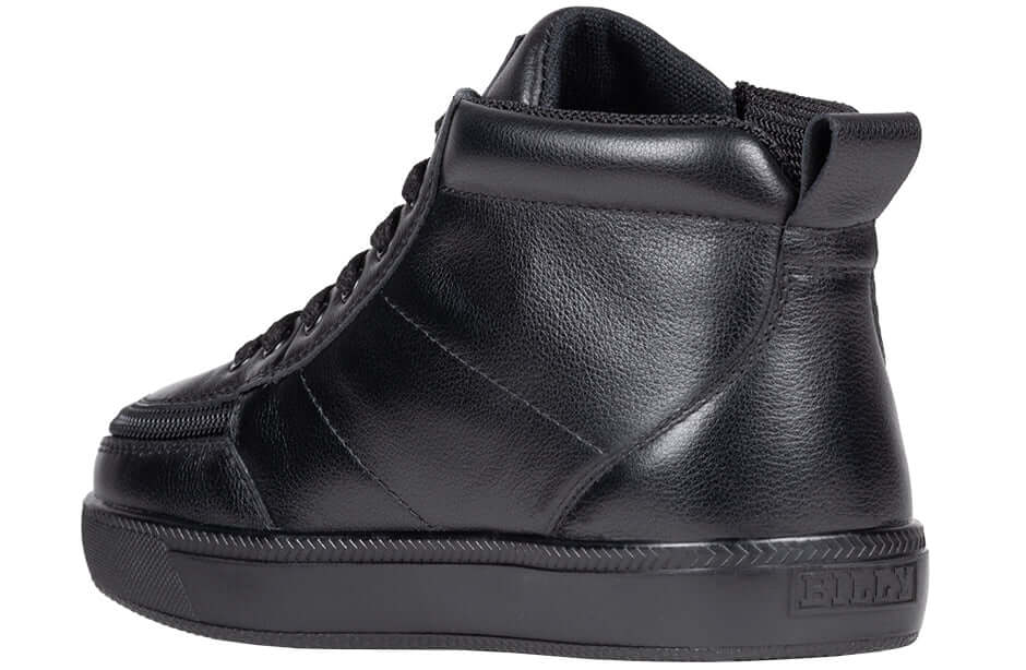 Black to the Floor Leather BILLY Classic D|R II High Tops -Shoekid.ca