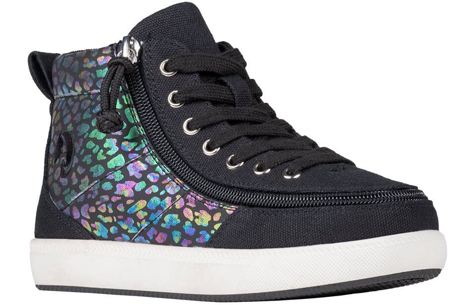 Black Leopard BILLY Classic D|R II High Tops CPMA-Certified AFO-Ready -Shoekid.ca