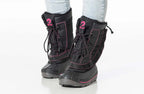Black/Pink BILLY Ice II Winter Boots - AFO Friendly kids' footwear