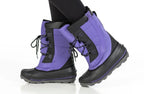 Black/Purple BILLY Ice Winter Boots for Kids - AFO Friendly, insulated and durable, perfect for extreme cold and easy access design.