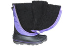 Black/Purple BILLY Ice Winter Boots with easy access design, AFO friendly, for ultimate warmth and comfort in extreme cold.