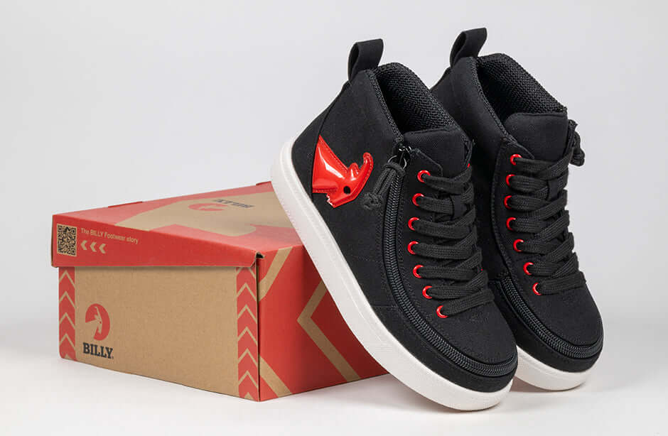 Black/Red Light Ups BILLY Classic D|R High Tops -Shoekid.ca