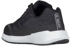 Black BILLY Goat AFO-friendly orthopedic zippered shoe, side view, by BILLY Footwear and Boston Orthotics, for men's wide-width support.