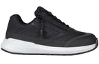 Black BILLY Goat AFO-ready orthopedic shoe with side zipper for easy entry, featuring adjustable depth insoles.