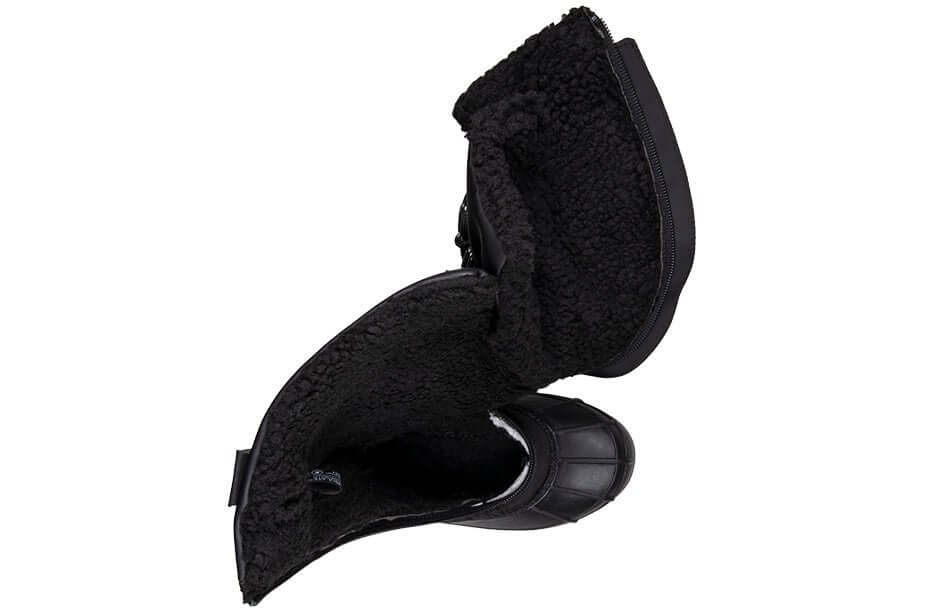 Black/Black BILLY Ice II Winter Boots - AFO Friendly design with insulated inner fabric for warmth in extreme cold. Ideal for kids.