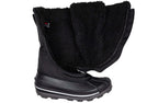 Black/Black BILLY Ice II Winter Boots open view for AFO friendly, showcasing insulated design to keep feet warm and dry in winter.