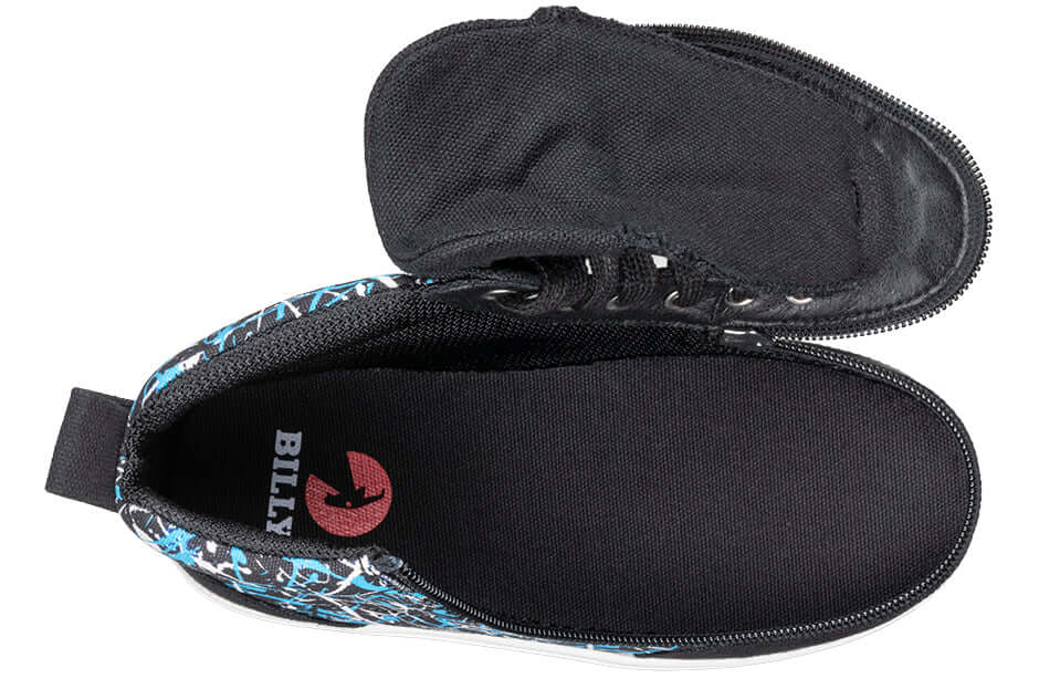 Black Graffiti BILLY Classic D|R II High Tops CPMA-Certified AFO-Ready -Shoekid.ca