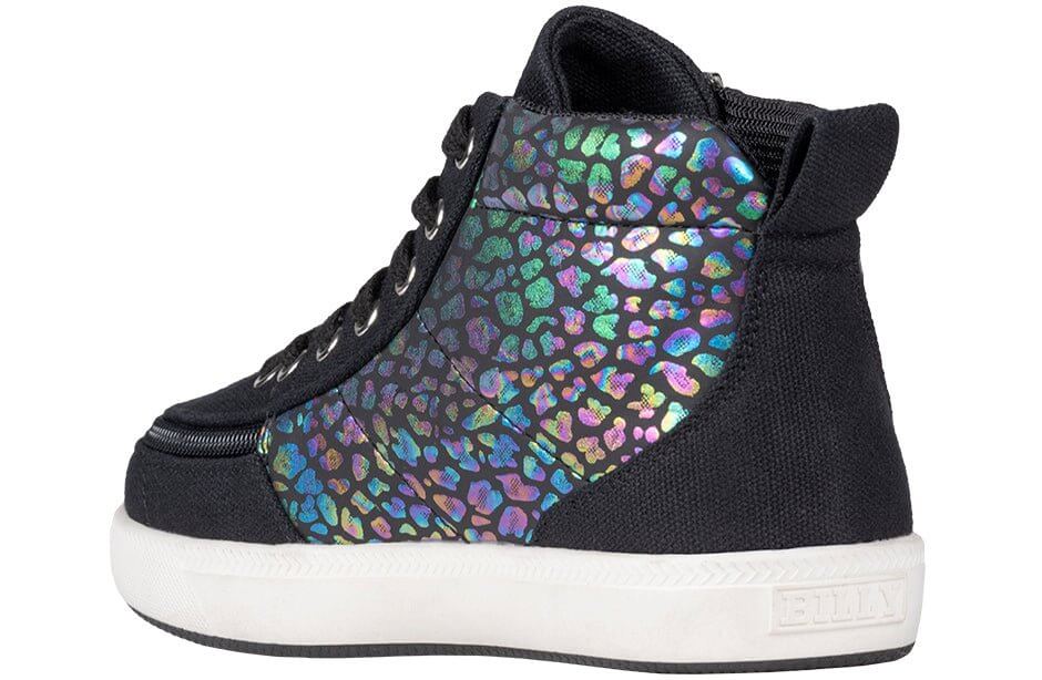 Black Leopard BILLY Classic D|R II High Tops CPMA-Certified AFO-Ready -Shoekid.ca