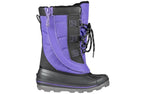 Black/Purple BILLY Ice Winter Boots for Kids - AFO Friendly, insulated for -40 degrees, easy access design for ultimate warmth and comfort.