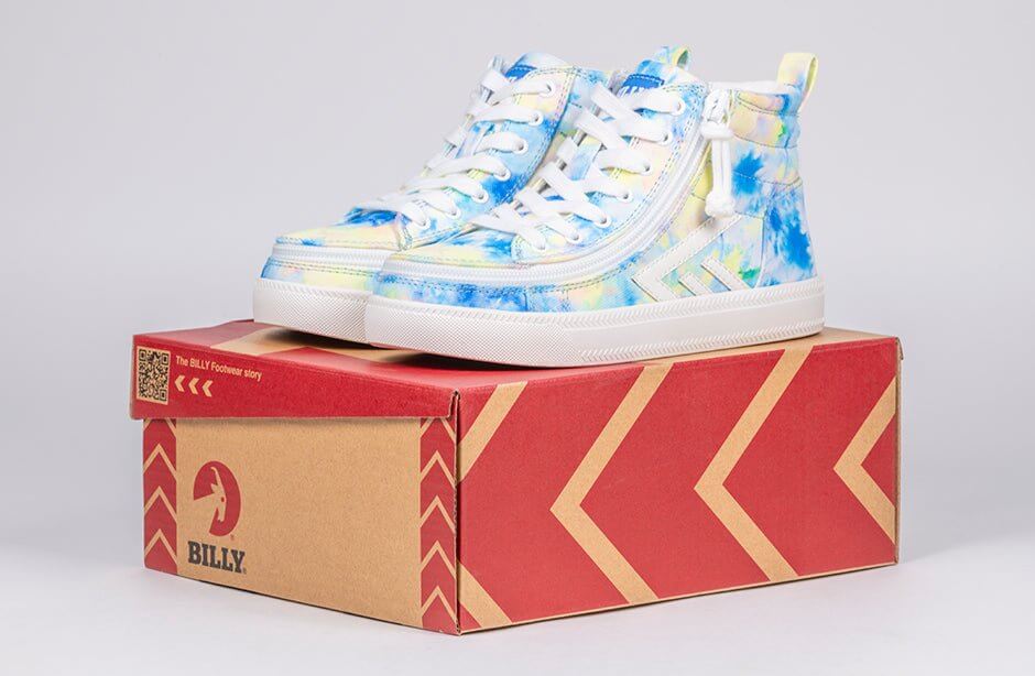 Blue Watercolor BILLY CS High Tops 2.0 -Shoekid.ca