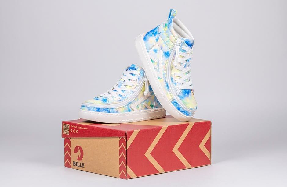 Blue Watercolor BILLY CS High Tops 2.0 -Shoekid.ca