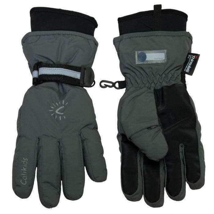 Calikids Neoprene Cuff Glove Waterproof Kids Gloves - Charcoal