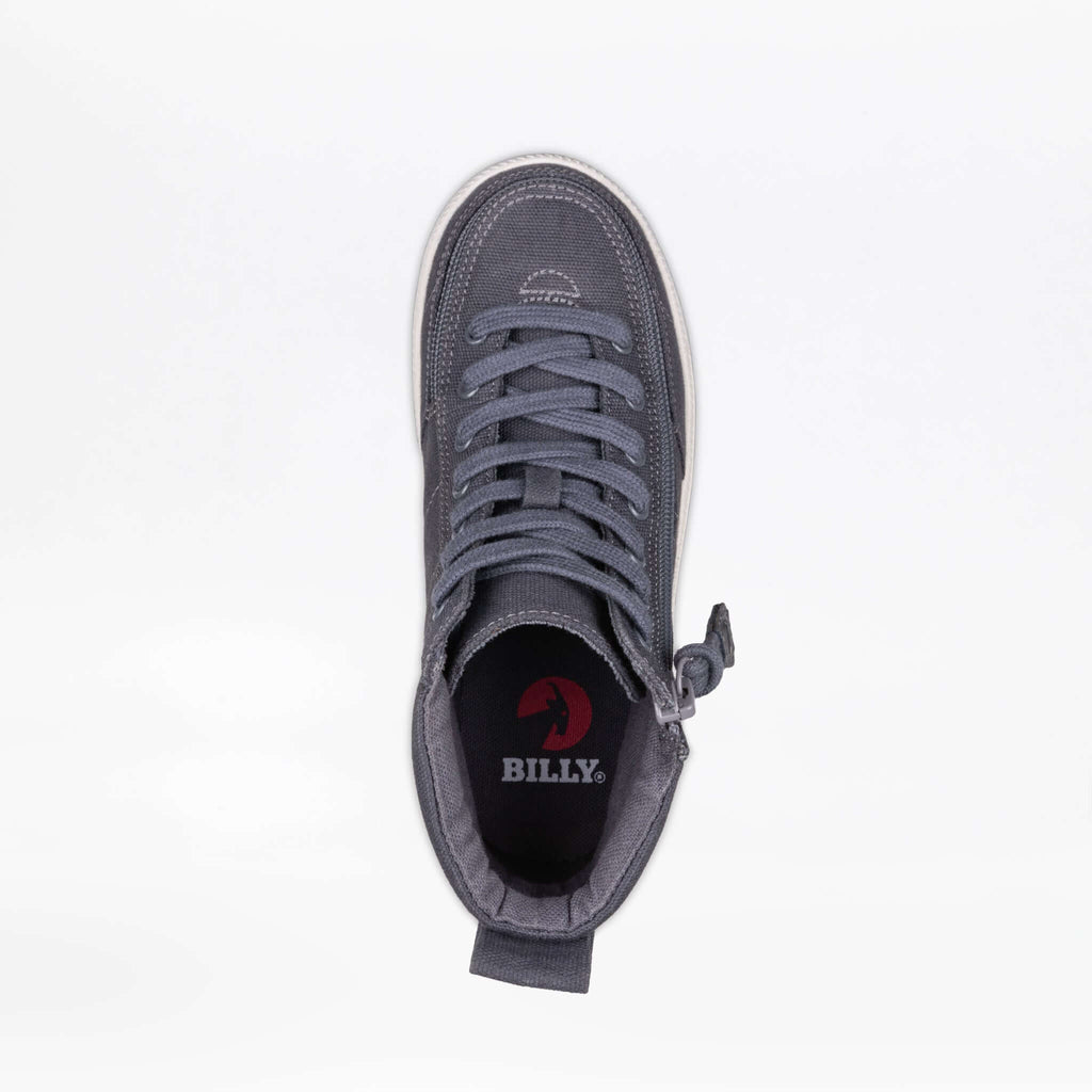 Charcoal/White BILLY Classic Lace High Tops -Shoekid.ca
