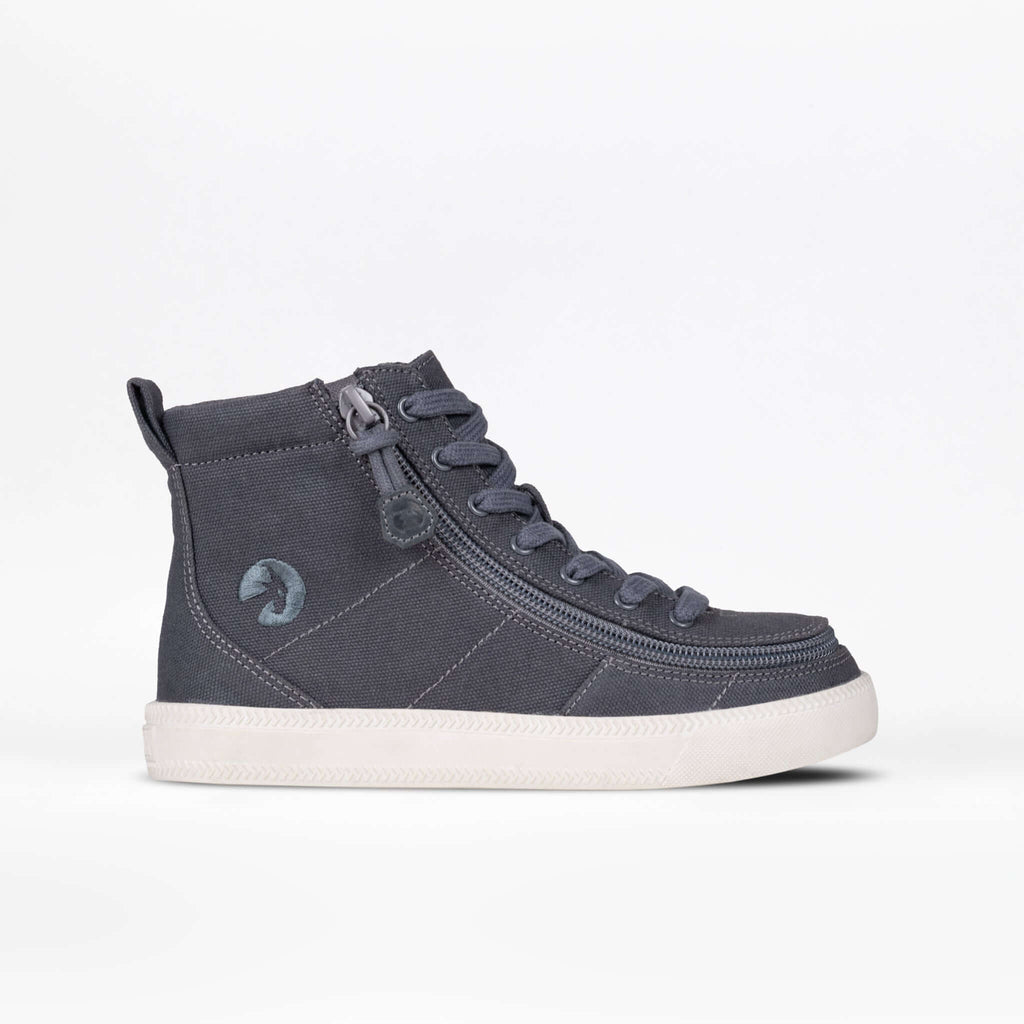 Charcoal/White BILLY Classic Lace High Tops -Shoekid.ca