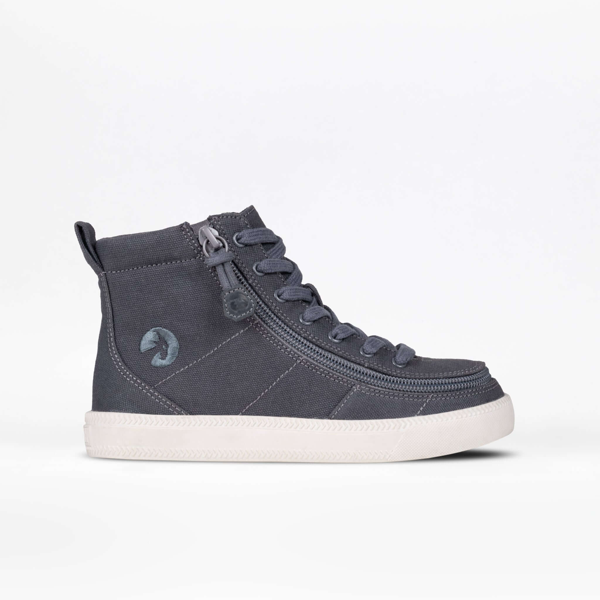 Charcoal/White BILLY Classic Lace High Tops -Shoekid.ca