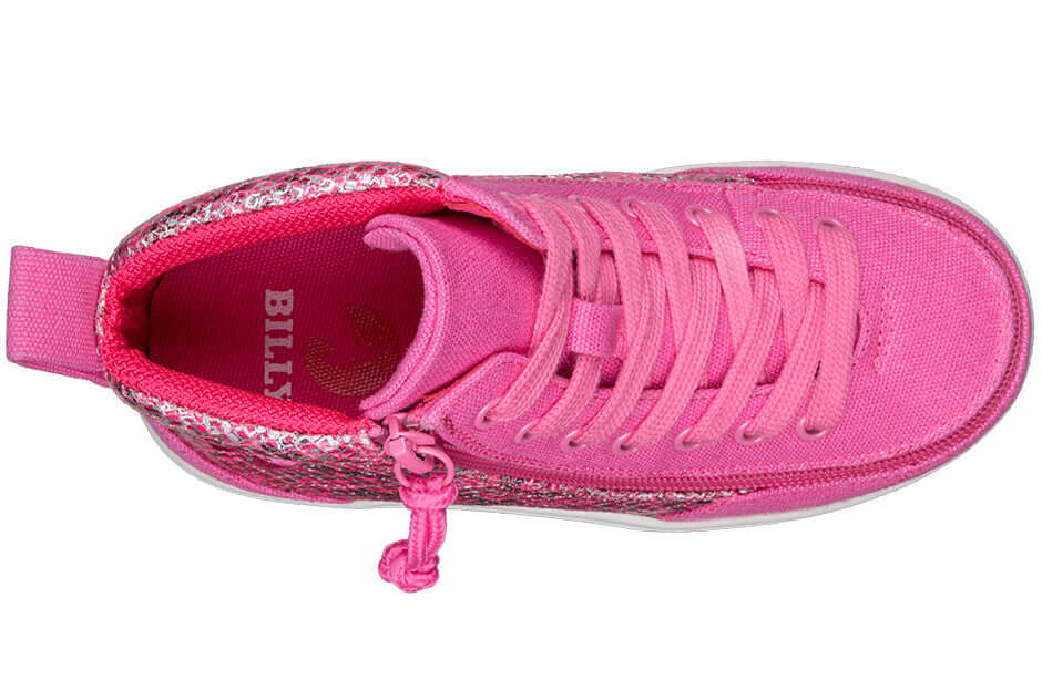 Fuchsia Snake BILLY Classic D|R II High Tops -Shoekid.ca