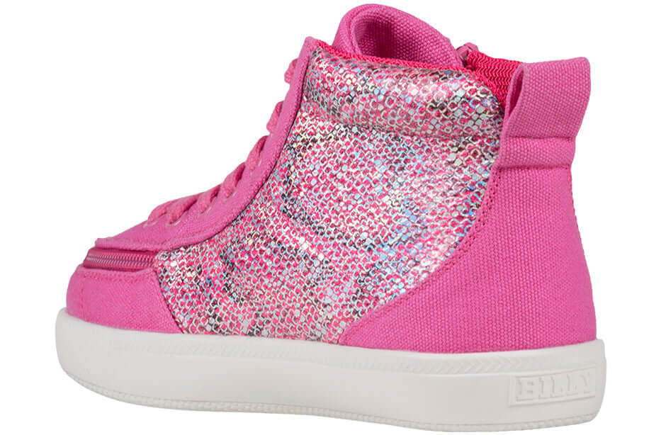 Fuchsia Snake BILLY Classic D|R II High Tops -Shoekid.ca