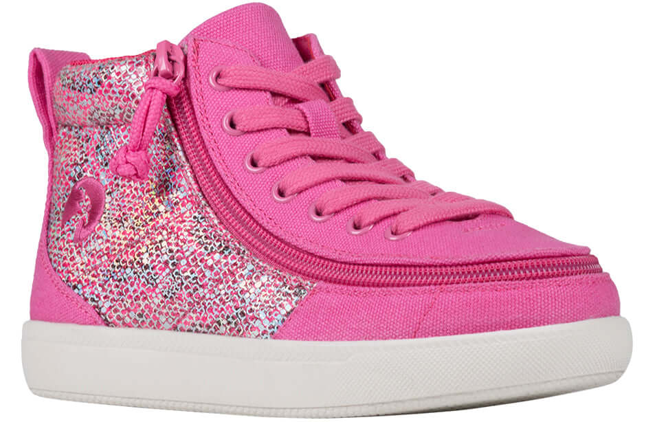 Fuchsia Snake BILLY Classic D|R II High Tops -Shoekid.ca
