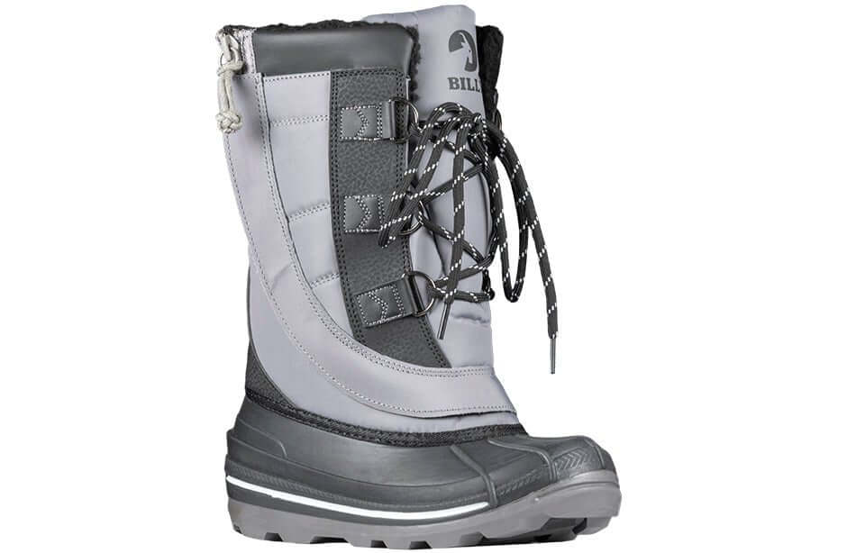 Grey BILLY Ice Winter Boots - AFO Friendly, insulated for warmth, ideal kids' winter footwear.