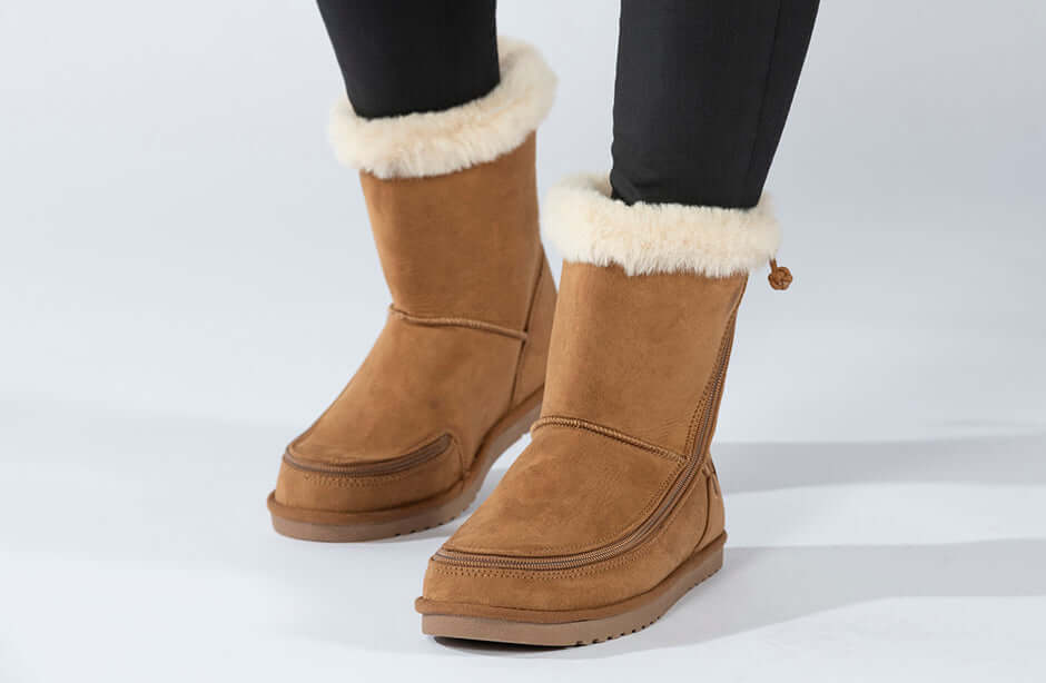 Kids Chestnut BILLY Cozy Boots -Shoekid.ca