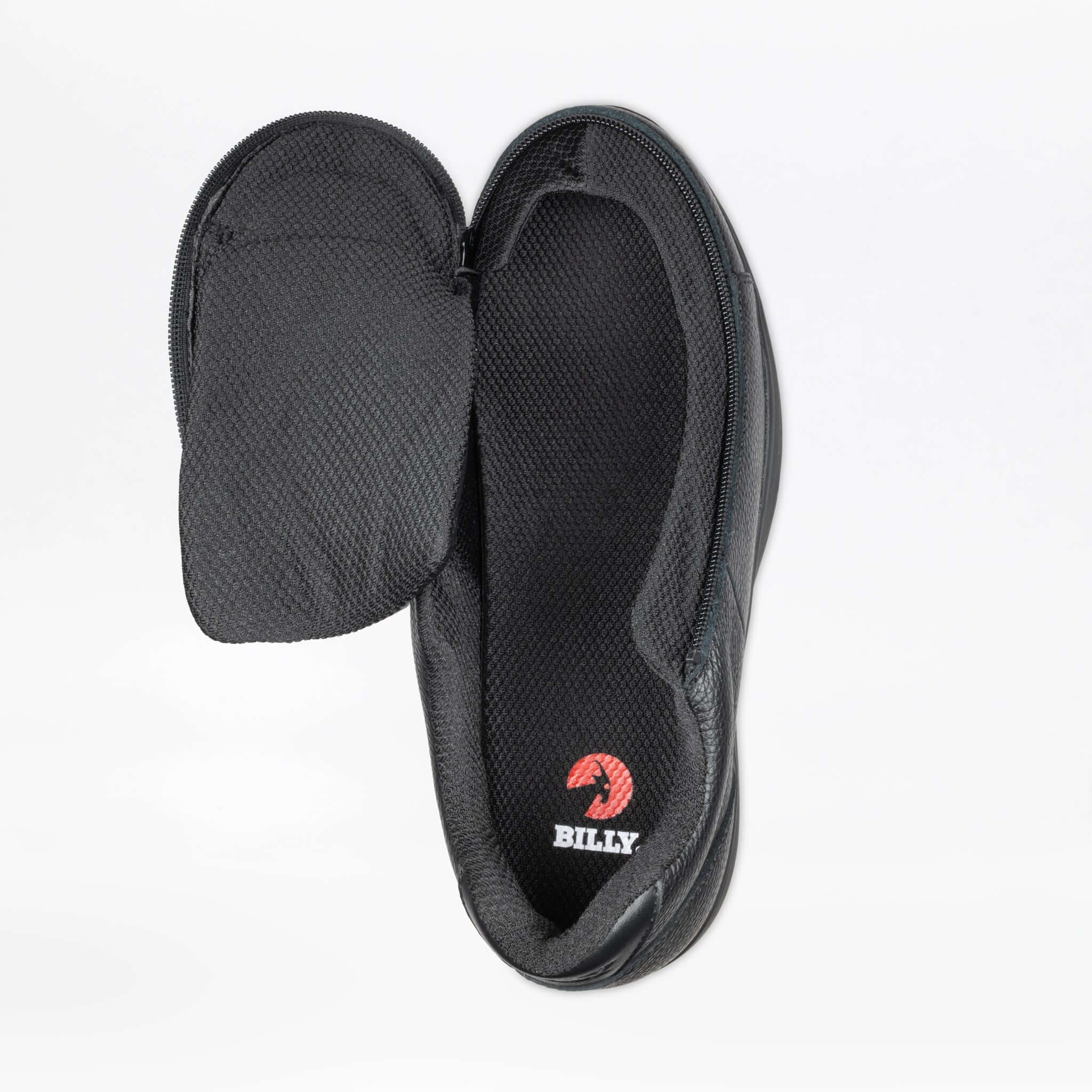 Men's Black to the Floor Leather BILLY Comfort Plush -Shoekid.ca