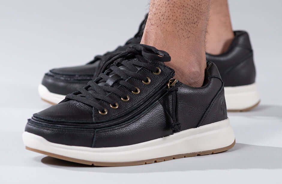 Men's Black Leather BILLY Comfort Lows (CPMA Approved) -Shoekid.ca