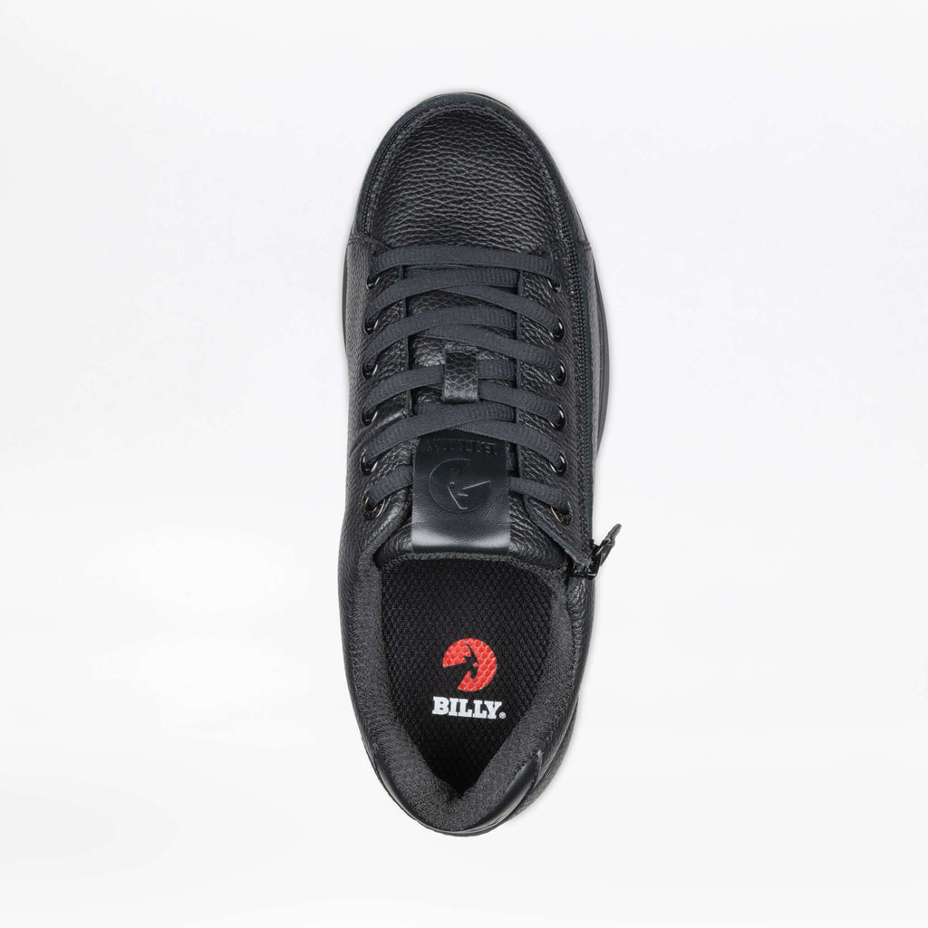 Men's Black to the Floor Leather BILLY Comfort Plush -Shoekid.ca